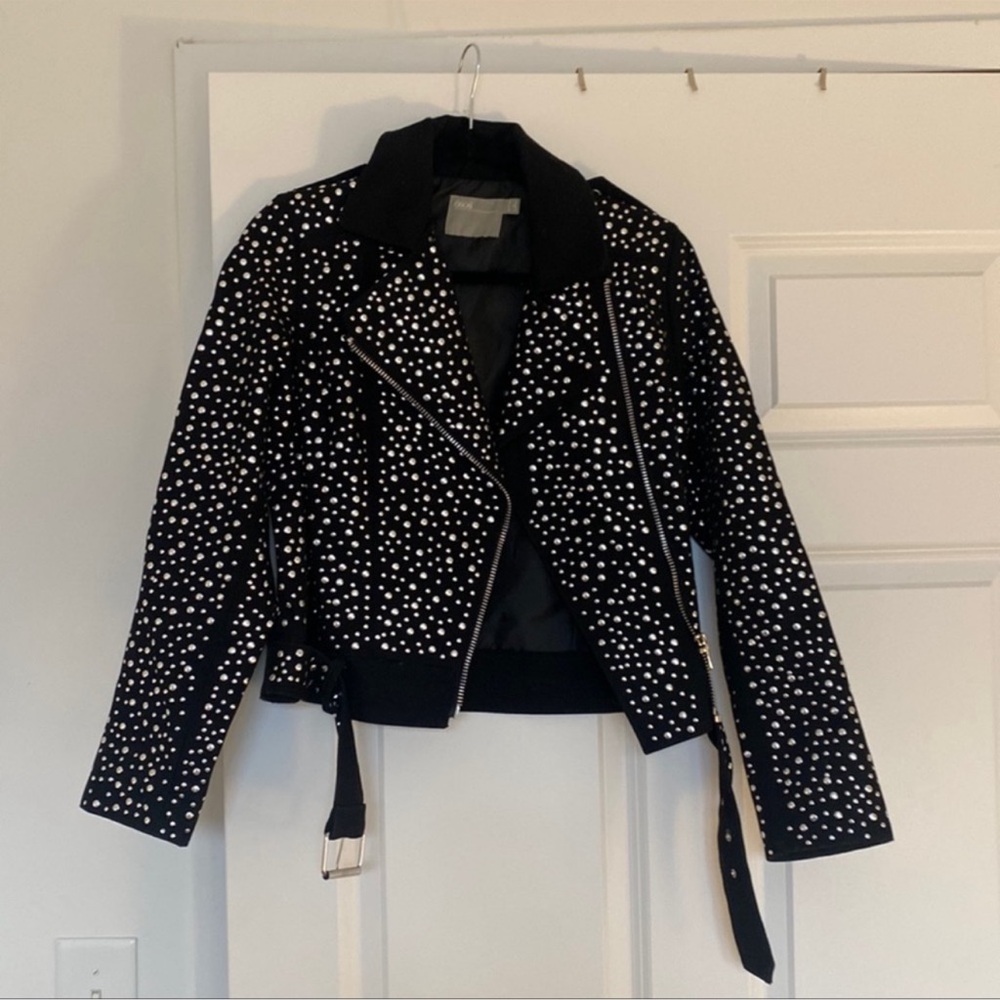 ASOS studded denim moto jacket NWT - Picture 6 of 6